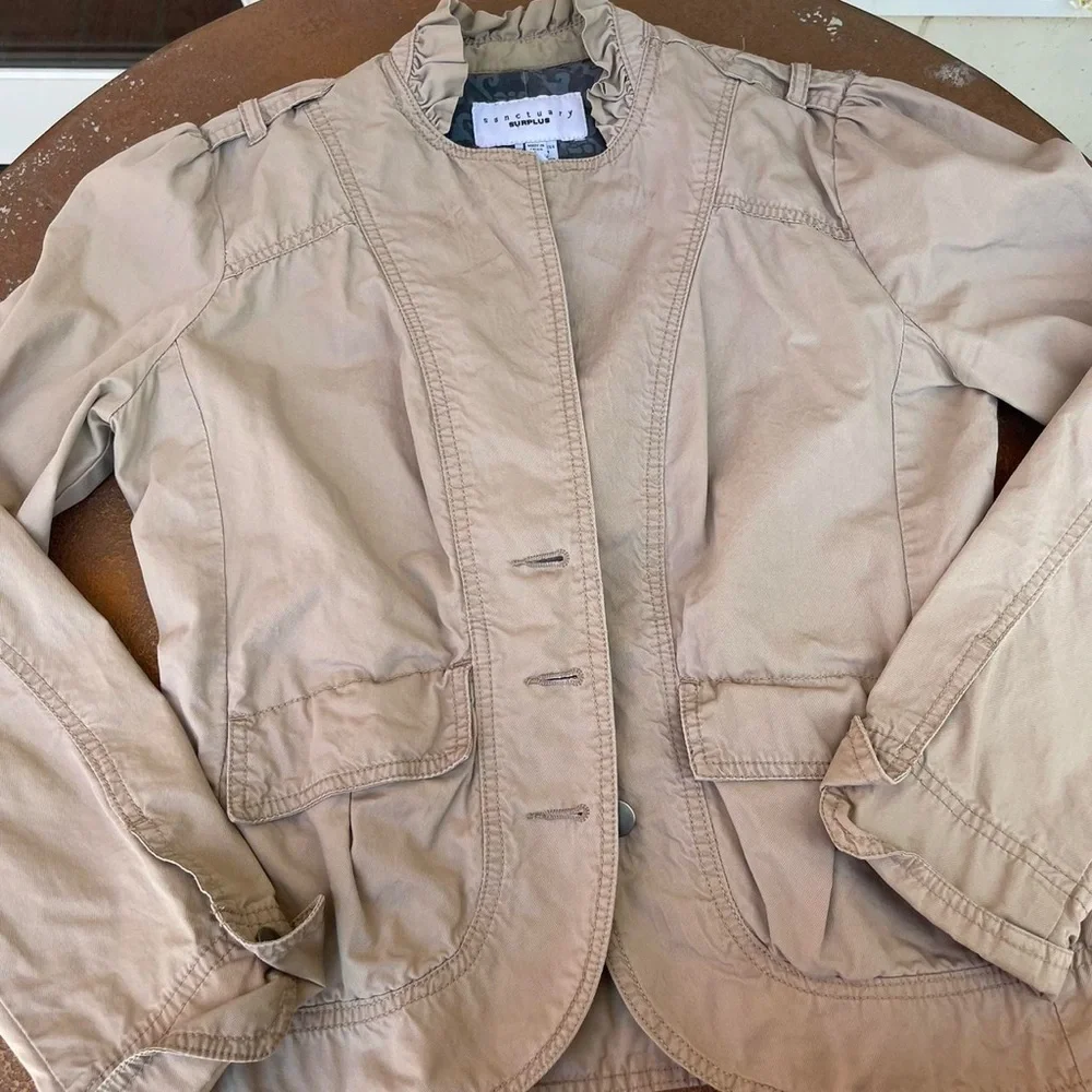 Timeless Sanctuary surpluses Khaki blazer sz m - Picture 3 of 7
